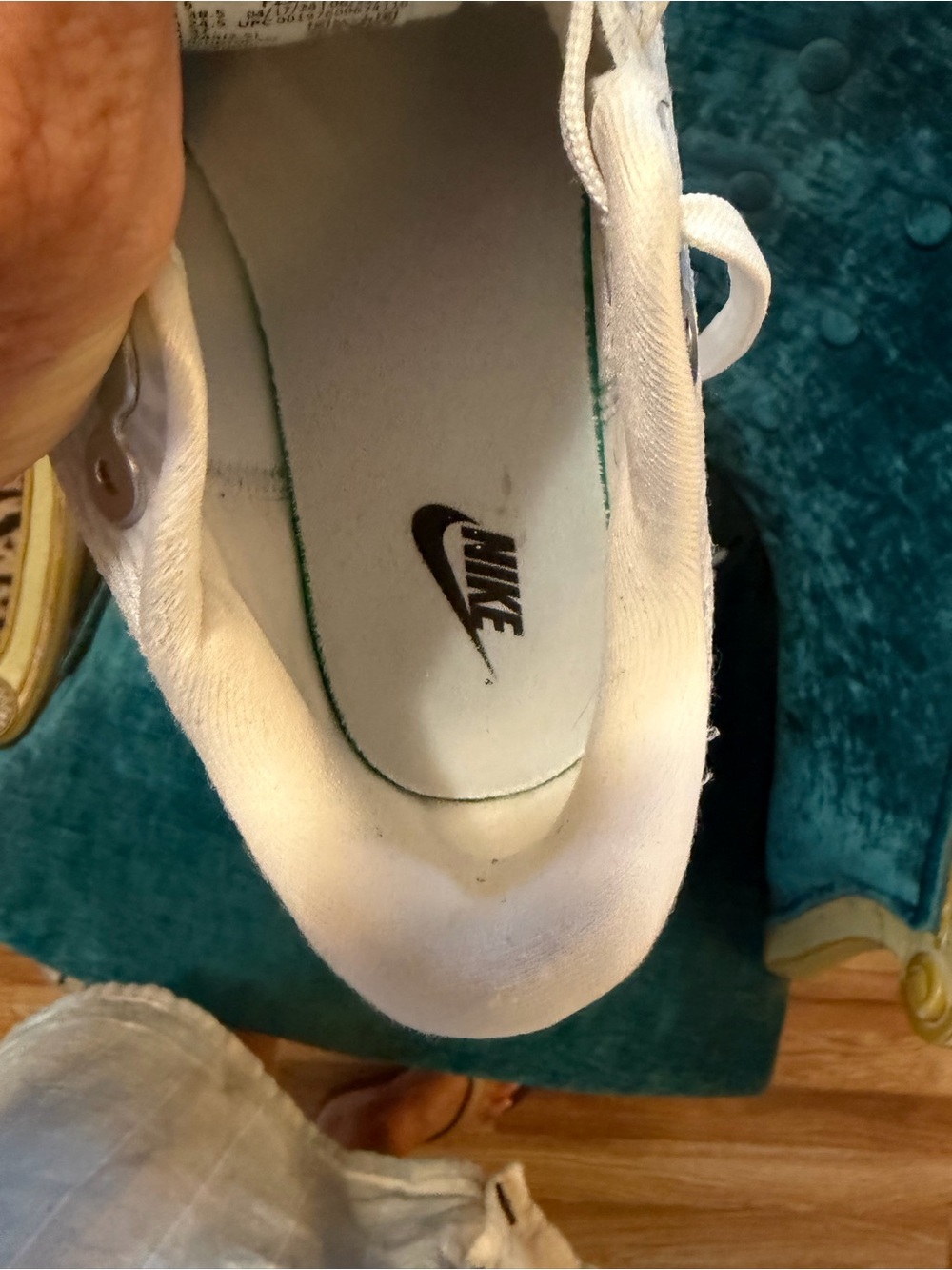 Nike White/Silver Swoosh womens Athletic Sneakers - Picture 10 of 10